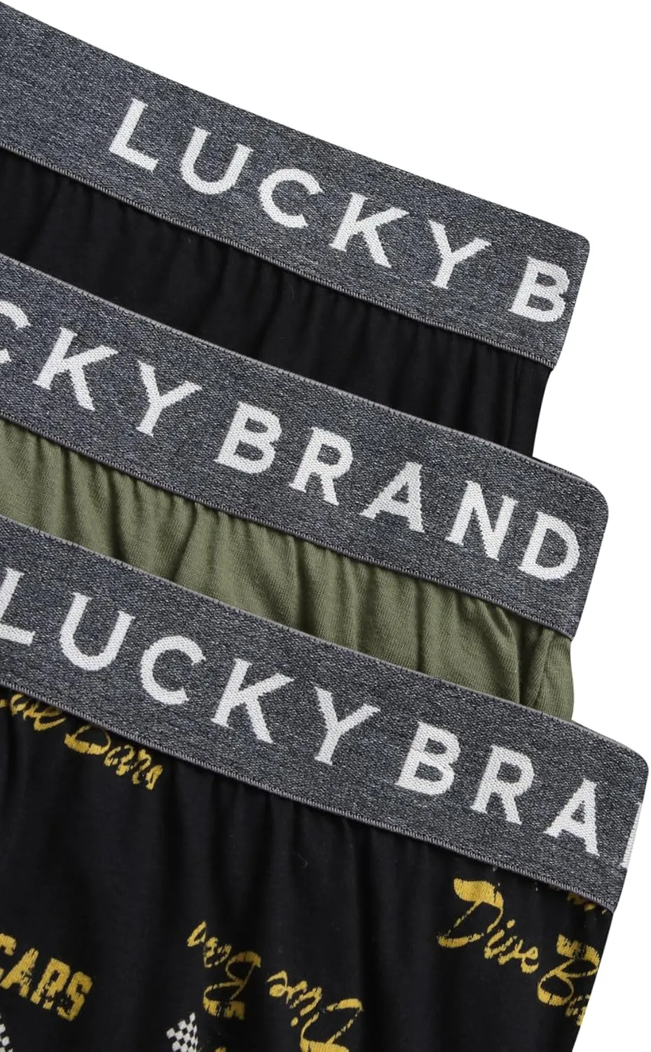 Lucky Brand Men's Boxer Shorts – 3 Pack Knitted Mens Underwear Boxers with Functional Fly - Classic Boxers for Men (S-XXL)