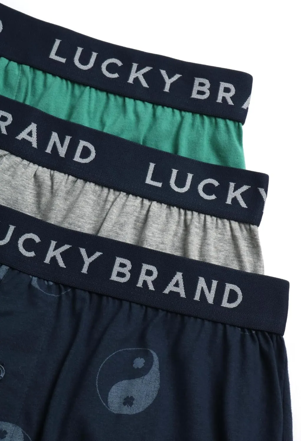 Lucky Brand Men's Boxer Shorts – 3 Pack Knitted Mens Underwear Boxers with Functional Fly - Classic Boxers for Men (S-XXL)
