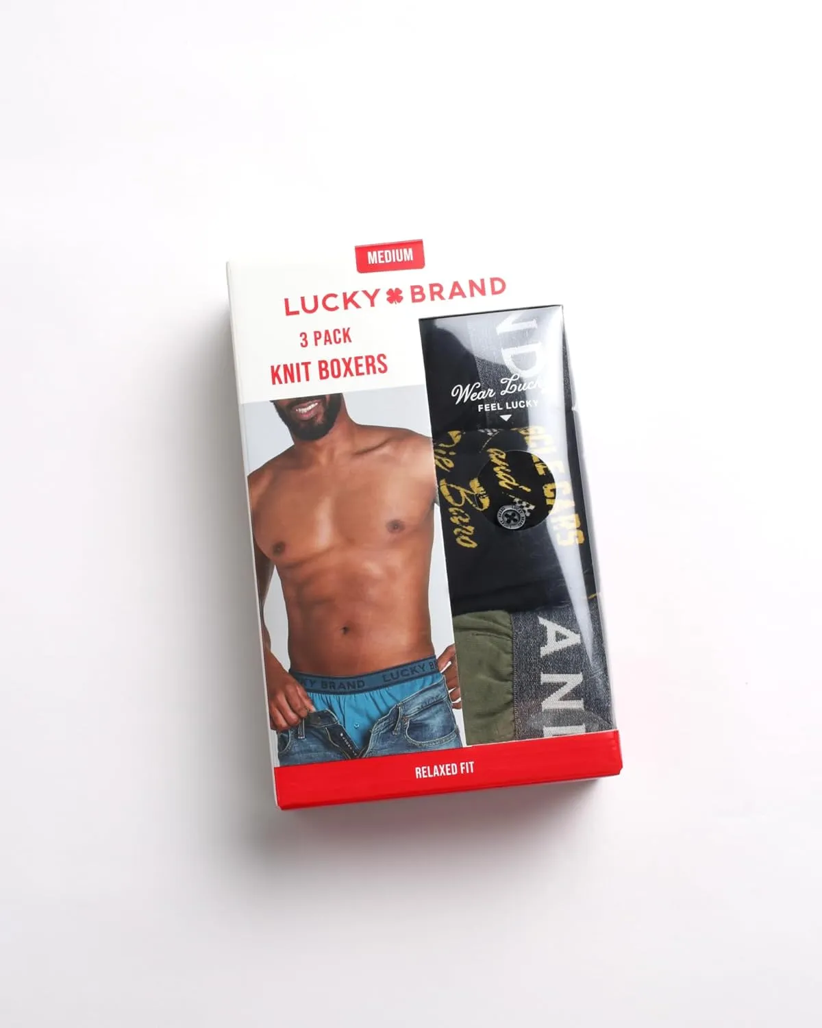 Lucky Brand Men's Boxer Shorts – 3 Pack Knitted Mens Underwear Boxers with Functional Fly - Classic Boxers for Men (S-XXL)