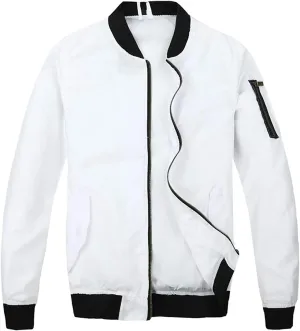 MADHERO Mens Bomber Jacket Lightweight Slim Fit Softshell Windbreaker