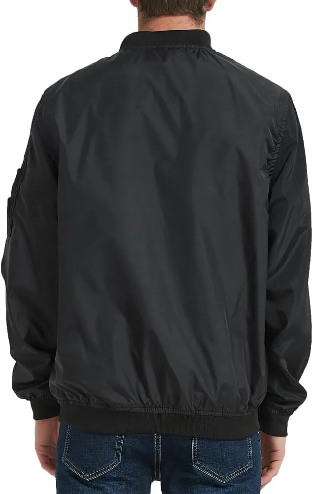 MADHERO Mens Bomber Jacket Lightweight Slim Fit Softshell Windbreaker