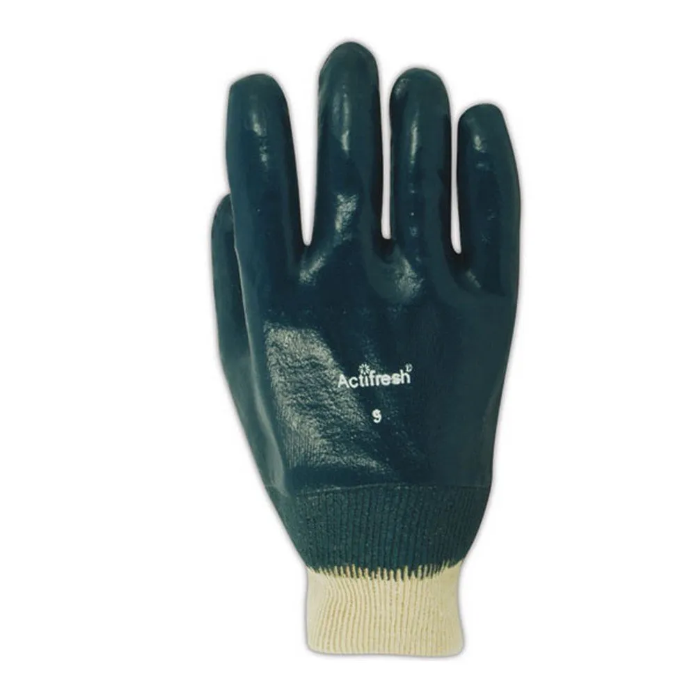 MAGID 4839-9 MAGID MultiMaster Lightweight Cotton Gloves with Full Nitrile Coating, Large, Natural , 9 (Pack of 12)