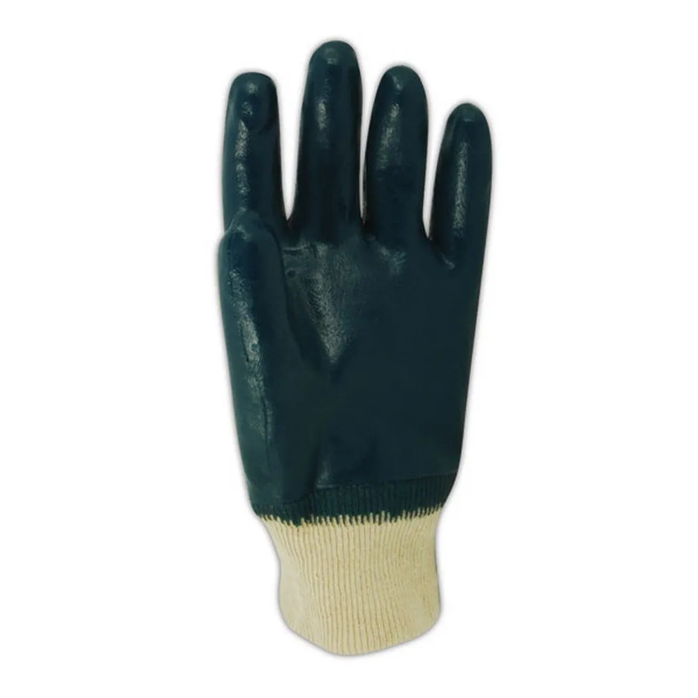 MAGID 4839-9 MAGID MultiMaster Lightweight Cotton Gloves with Full Nitrile Coating, Large, Natural , 9 (Pack of 12)