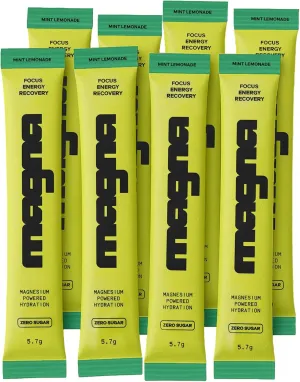 MAGNA Electrolyte Powder Drink Mix for Hydration, Energy & Focus Support with Magnesium L Threonate, Malate & Glycinate, Sodium, Potassium, Vitamin D, B6 & B12, Mint Lemonade Flavor, 8 Servings