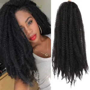 Marley Hair, 18 Inch Afro Kinky Curly Crochet Hair for Faux Locs, 3 Packs, #2