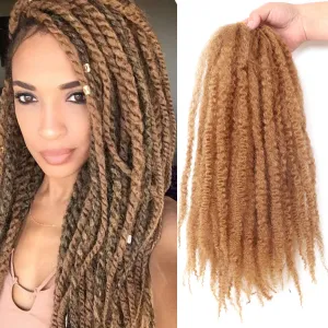 Marley Twist Braiding Hair-18 Inch 90Roots/unfold Soft Marley Twist Hair For Twists 3 Packs Lightweight Cuabn Twist Hair For Black Women(18 Inch 3 Packs,27#)