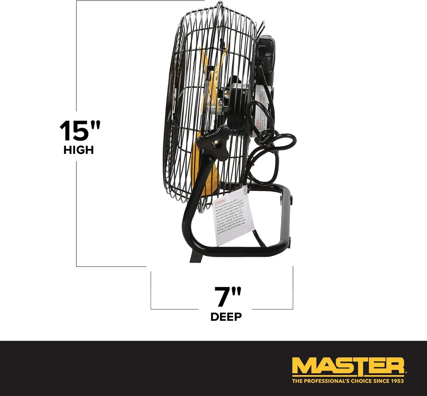 Master 12 Inch Industrial High Velocity Floor Fan with 3 Speed Settings. Use for Shop, Garage or Warehouse. All Metal Construction (MAC-12F)