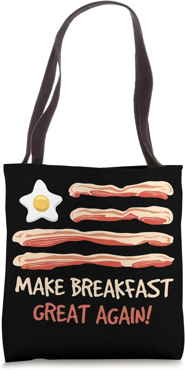 Meat Smoking Make Breakfast Great Again Pork Bacon Tote Bag