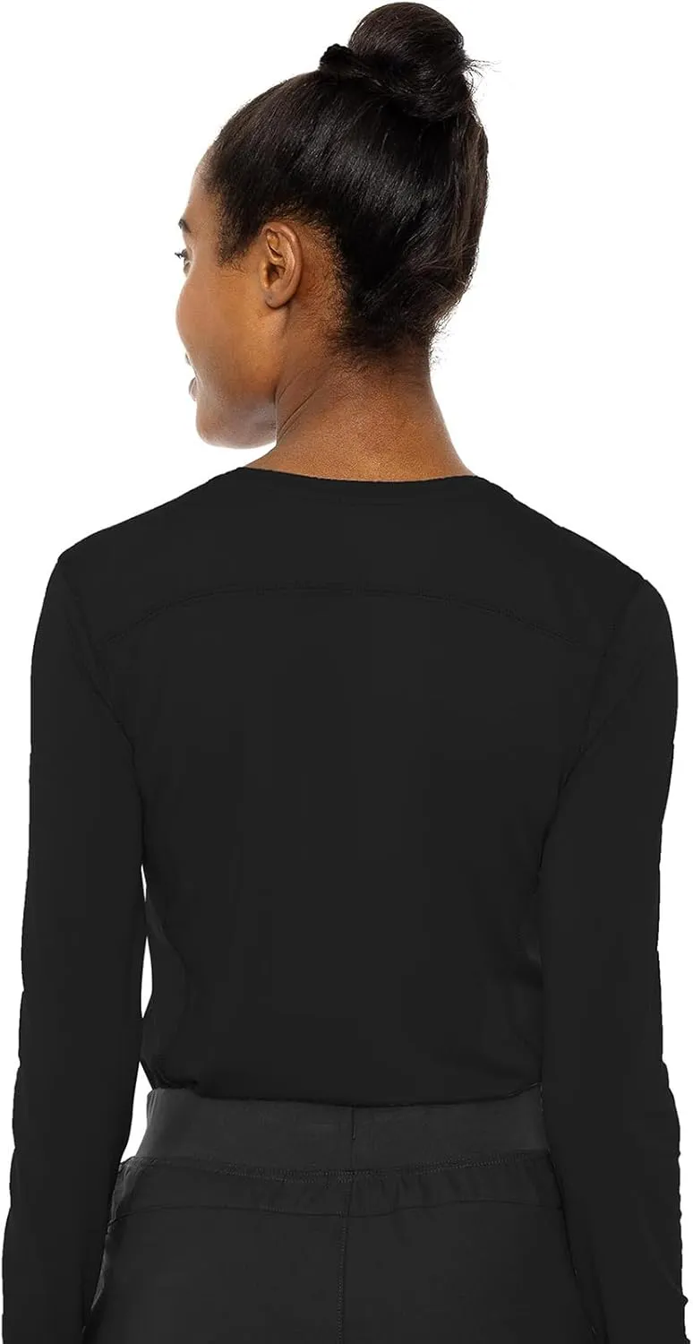 Med Couture Women's Underscrub Top Long Sleeve Performance Knit Tee, 360° Stretch, Lightweight & Ultra Soft Fabric - MC8499