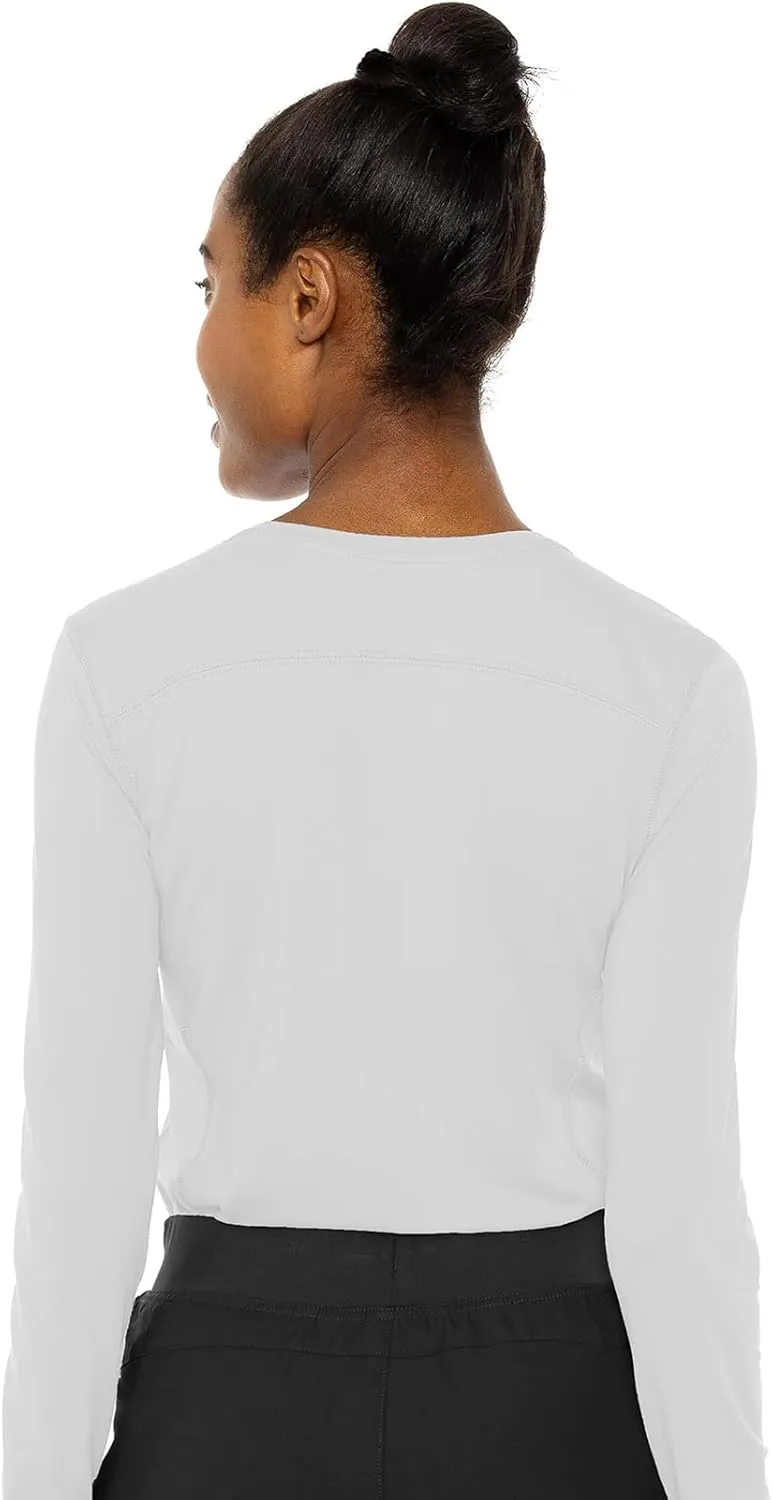 Med Couture Women's Underscrub Top Long Sleeve Performance Knit Tee, 360° Stretch, Lightweight & Ultra Soft Fabric - MC8499