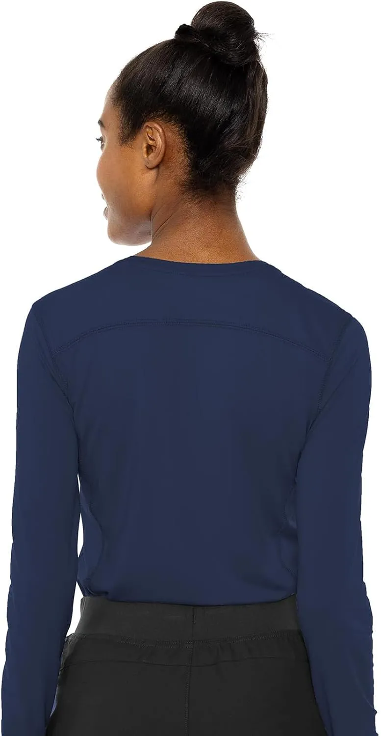 Med Couture Women's Underscrub Top Long Sleeve Performance Knit Tee, 360° Stretch, Lightweight & Ultra Soft Fabric - MC8499