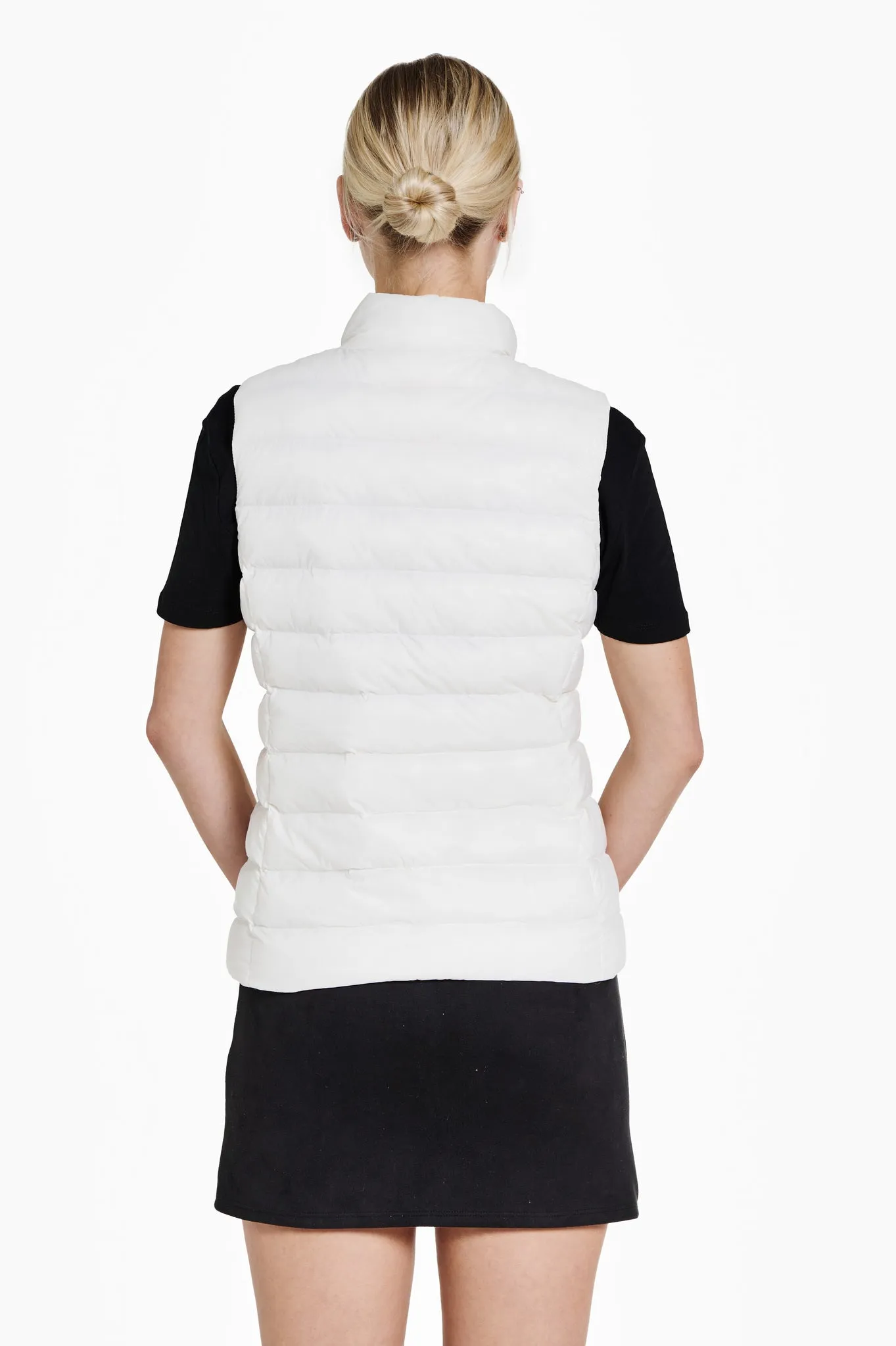 Melian Short Vegan Down Vest | White
