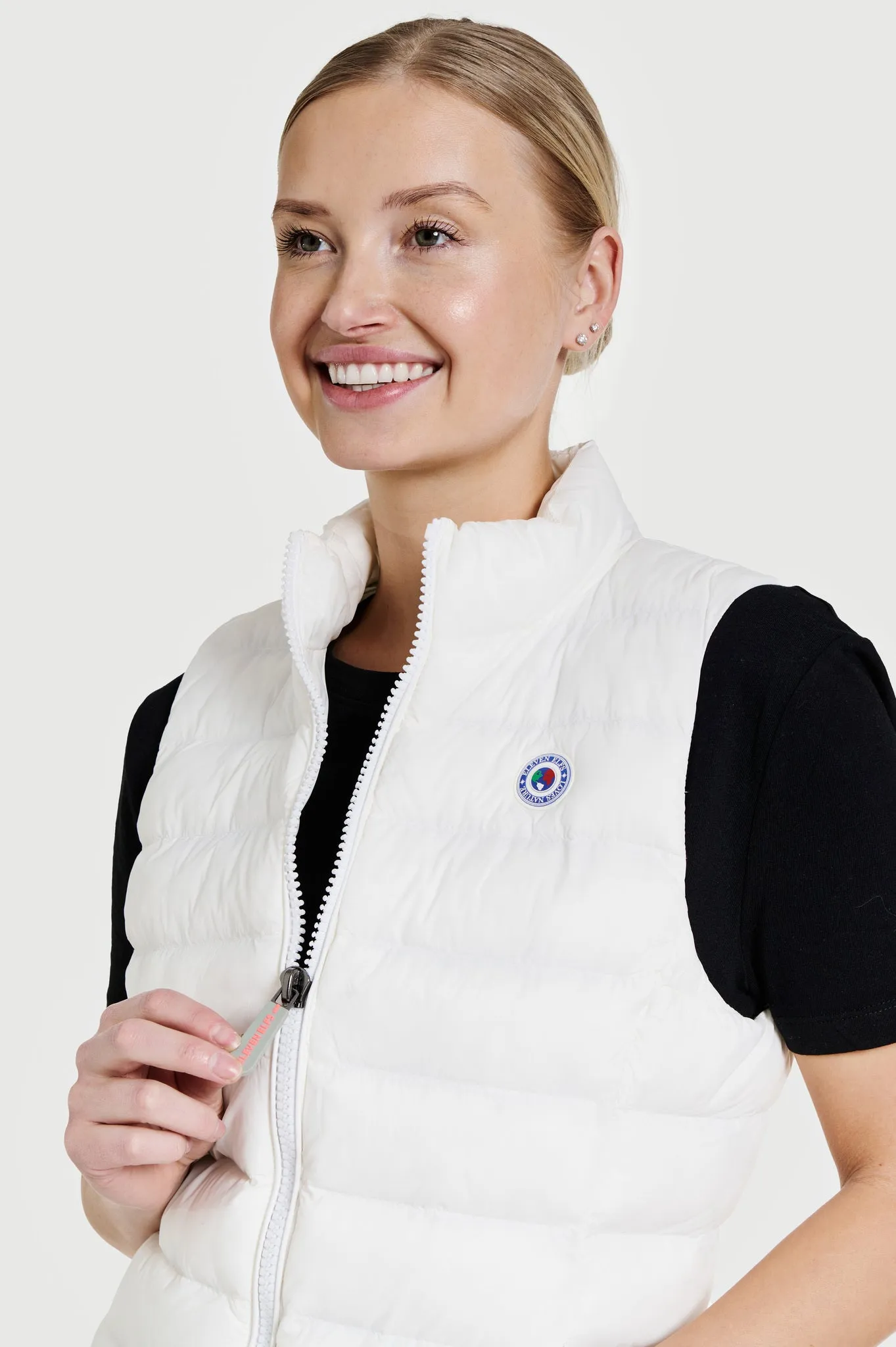 Melian Short Vegan Down Vest | White