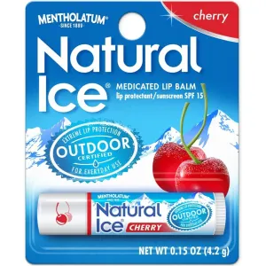 Mentholatum Natural Ice Lip Balm Cherry SPF 15 1 Each (Pack of 4)