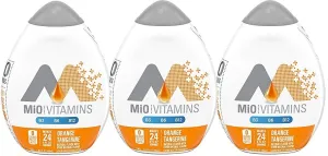 MiO Liquid Flavor Enhancer with Vitamins B3, B6, B12-3 Pack(Orange Tangerine)