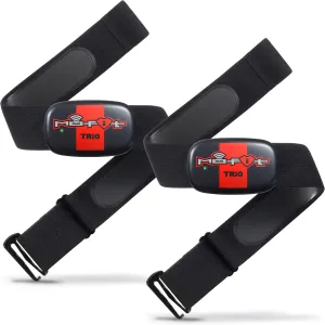Mo-Fit Trio - Heart Rate Monitor Chest Strap/HRM for Apple, Android, Peloton, Garmin, Polar, Wahoo, Strava, Zwift, ANT , 5.3 kHz Gym Equipment, and Most Bluetooth 5.0/4.0 Enabled Fitness Devices