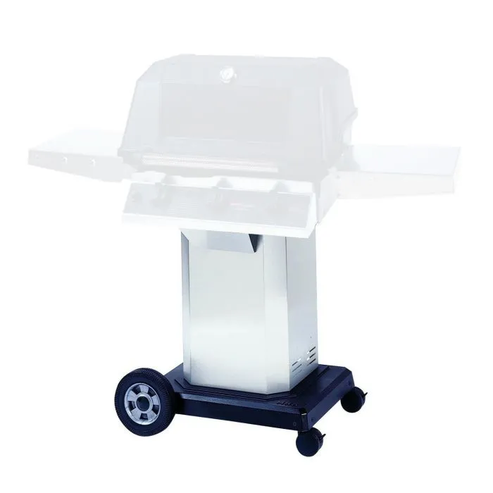 Modern Home Products Portable Column Base with 8" Rubber Wheels for Liquid Propane Gas Grill Heads - OM-P