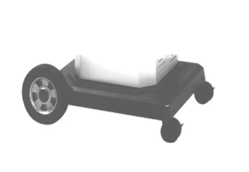 Modern Home Products Portable Column Base with 8" Rubber Wheels for Liquid Propane Gas Grill Heads - OM-P