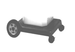 Modern Home Products Portable Column Base with 8" Rubber Wheels for Liquid Propane Gas Grill Heads - OM-P