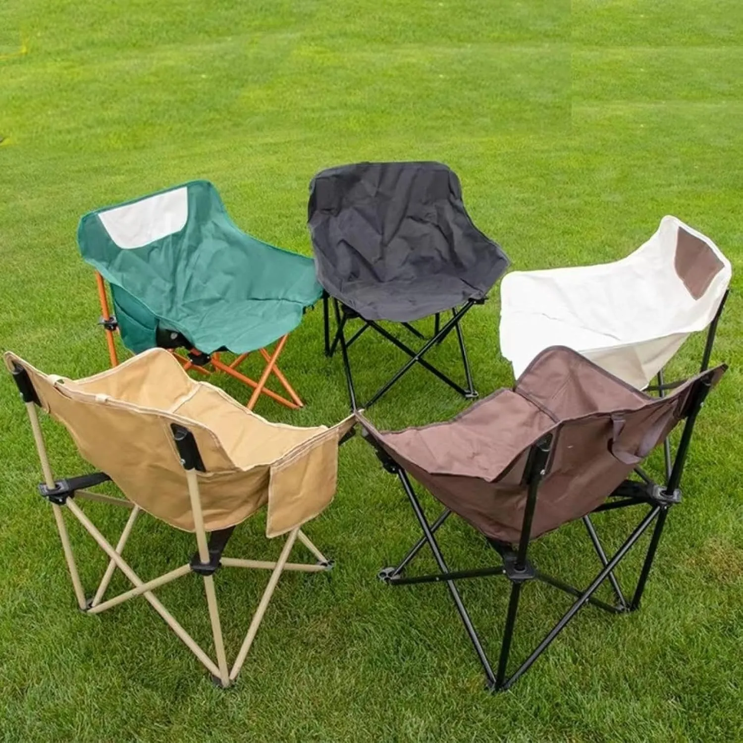 Moon Chair, Outdoor Portable High-Back Chair, Camping and Fishing, Folding Chair, Home High-Value Sketching Chair