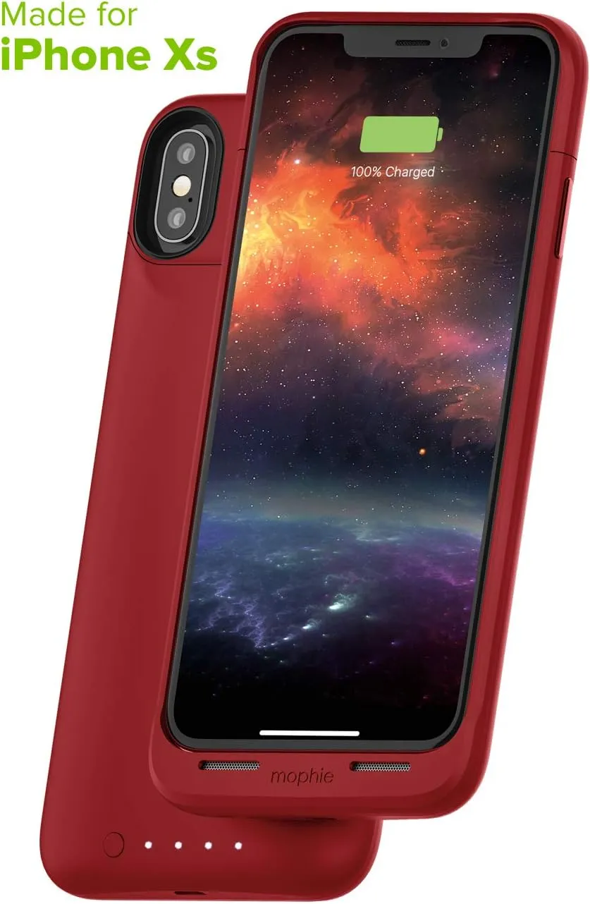 mophie Juice Pack Air- Wireless Charging - Protective Battery Pack Case for Apple iPhone Xs/X - Red