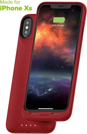 mophie Juice Pack Air- Wireless Charging - Protective Battery Pack Case for Apple iPhone Xs/X - Red