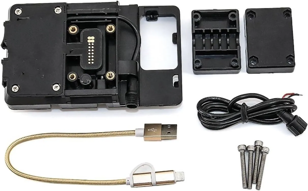 Motorcycle Phone Navigation Bracket for F850GS for F 850 GS for ADV 2018 2019 Motorcycle Windshield Stand Holder Phone Mobile Phone GPS Navigation Plate Bracket(USB Phone Holder)