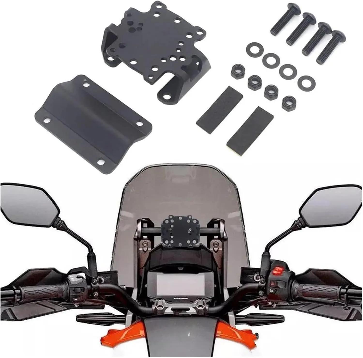 Motorcycle Phone Navigation Bracket for Suzuki for DL 1050XT for DL1050XT for V-Strom 2020 Mobile Motorcycle Navigation Bracket GPS Phone USB Phone Charging(A)