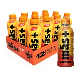 Más  by Messi 16.9oz Orange d'Or, Sports Drink & Hydration Beverage, Natural Flavors with Vitamins and Electrolytes, No Artificial Sweeteners or Colors, 12-pack