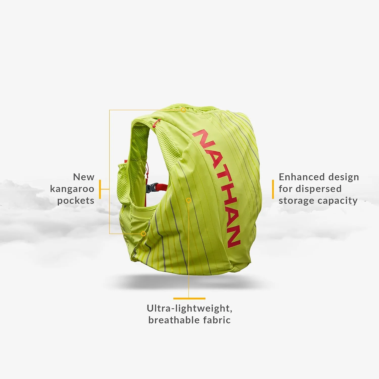 Nathan Unisex Pinnacle Race Vest w/ 12L Hydration Pack, Running Vest with Water Bladder, Hydration Vest for Running Women, Water-Resistant, Moisture Wicking