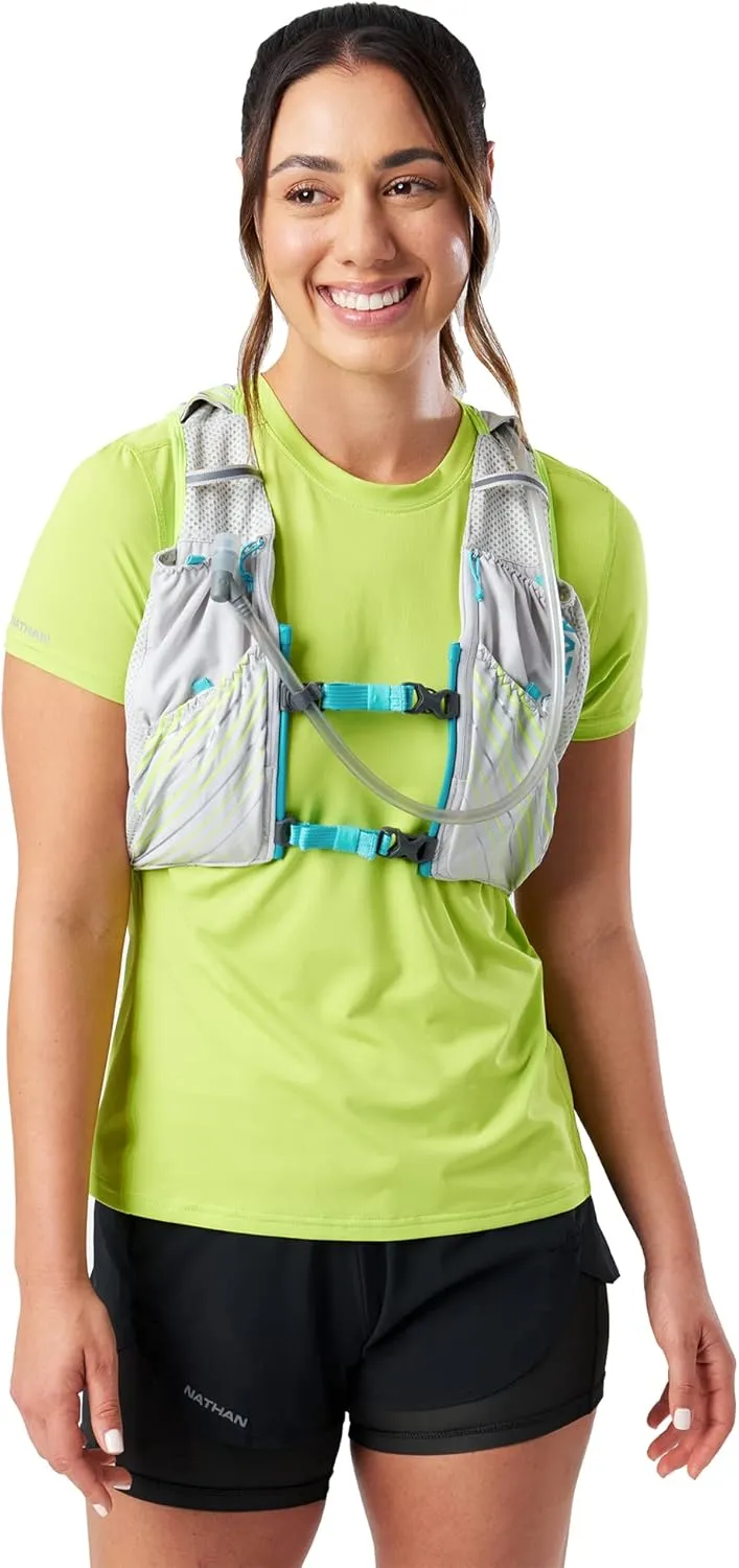 Nathan Unisex Pinnacle Race Vest w/ 12L Hydration Pack, Running Vest with Water Bladder, Hydration Vest for Running Women, Water-Resistant, Moisture Wicking