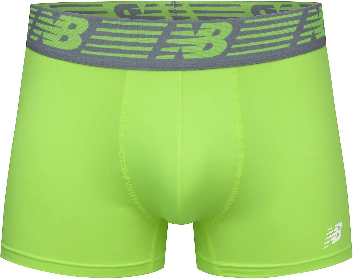 New Balance Men's No Fly Trunks Underwear, Jacquard Waistband, Breathable Lightweight, Moisture Wicking (3 Pack)