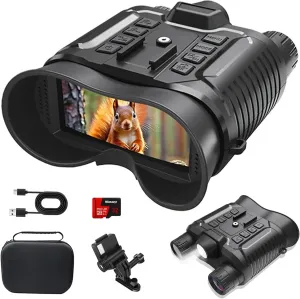 Night Vision Goggles Head Mounted, 36MP Full-Color 4K Night Vision Binoculars for Adults, 2.7" Screen, 8X Digital Zoom, 32GB Card to Save Photos and Videos