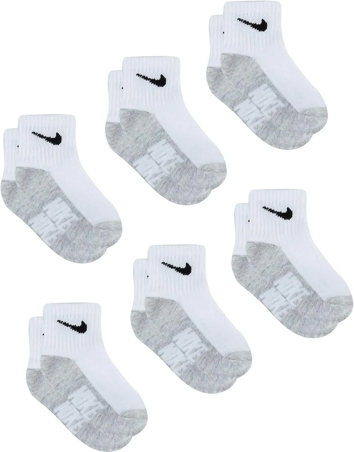 Nike Toddler 6 Pairs Lightweight Ankle Socks Size 2-4 Years