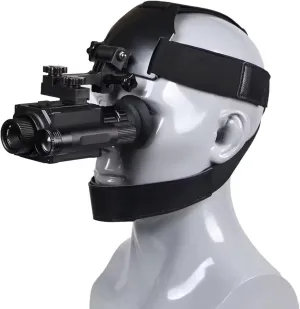 NK006 Head-Mounted Night Vision Goggles with Elastic Head Strap, 5X Digital Zoom, Night Vision Monocular NVG with 1.4inch HD Screen for Adult Hunting Camping,940nm ir