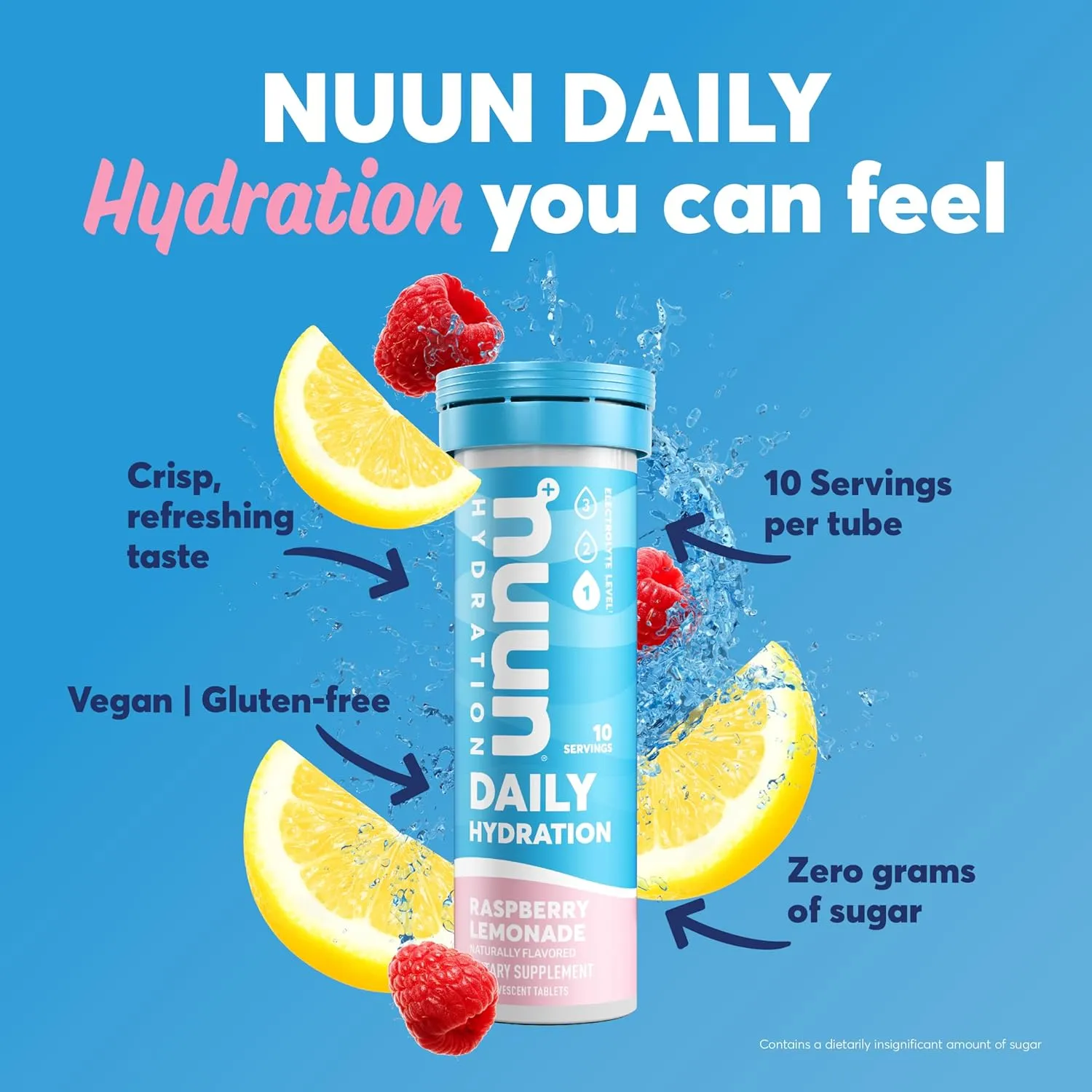 Nuun Daily Electrolyte Tablets with Magnesium, Calcium, Potassium, Chloride & Sodium, Gluten Free, Sugar Free, & Vegan, Mixed Berry Flavor, 4 Pack (40 Servings Total)
