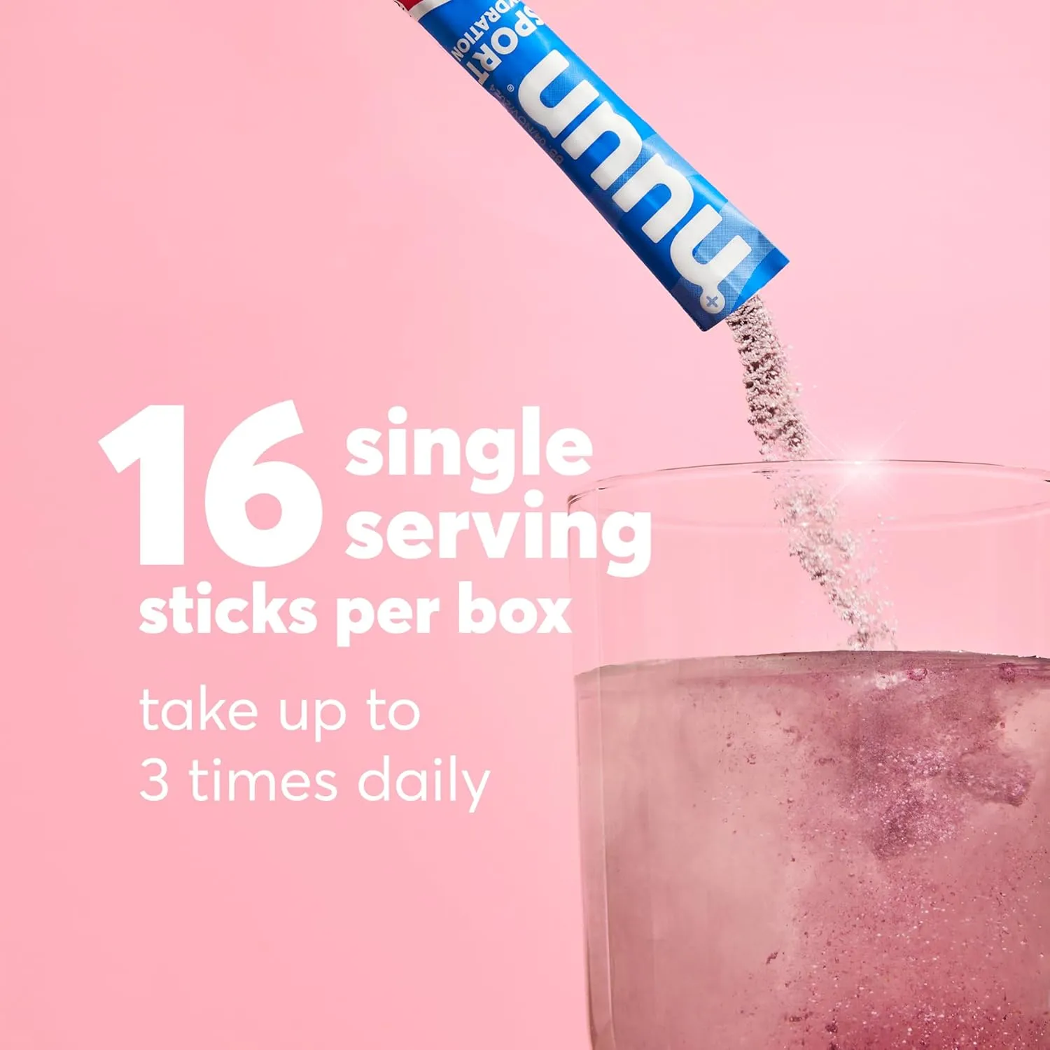 Nuun Sport Electrolyte Powder Packets with Magnesium, Calcium, Potassium, Chloride, and Sodium, Hydration Packets for On-The-Go, Mixed Berry Flavor, Gluten Free & Vegan, 16 Single Servings