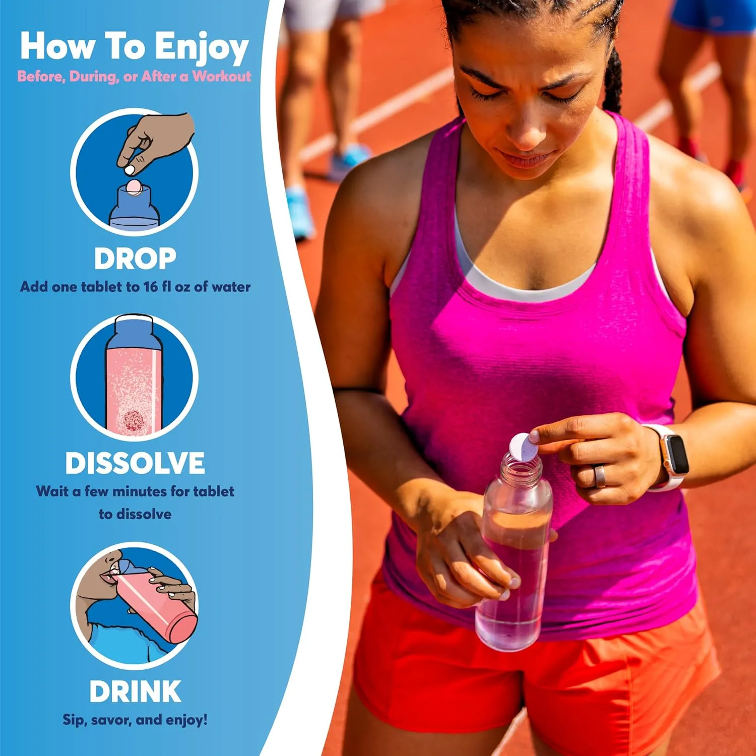 Nuun Sport Electrolyte Tablets with Magnesium, Calcium, Potassium, Chloride & Sodium, Gluten Free & Vegan, Mixed Flavors, 6 Pack (60 Servings Total)