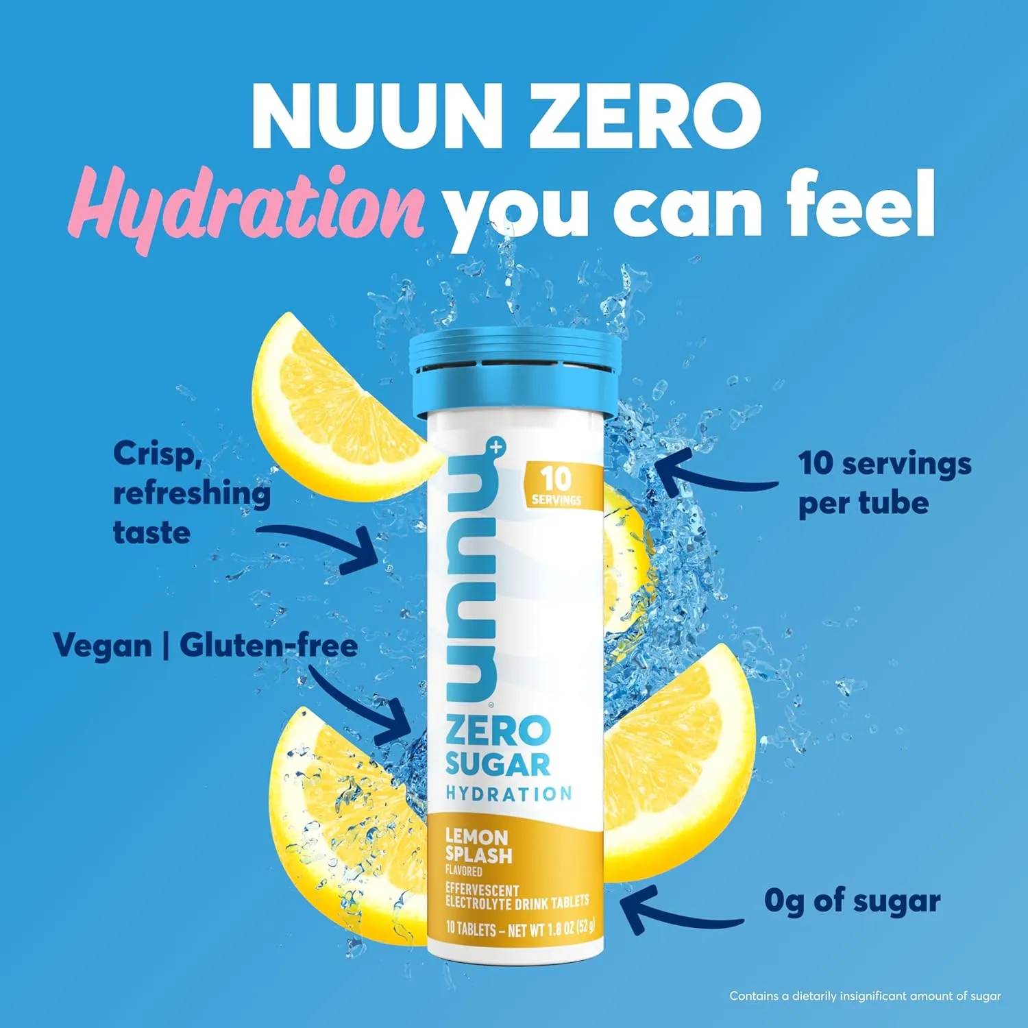 Nuun Zero Sugar Hydration Electrolyte Tablets - Sodium, Potassium, Chloride, Calcium, Magnesium, Light & Delicious Fruit Flavors, No Sugar, Gluten Free, Vegan, Mixed Citrus 4 Pack (40 Servings Total)