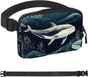 Ocean Whales-955 Crossbody Fanny Pack for Men&Women,Belt Bag for Travel Casual Walking Running Hiking Cycling