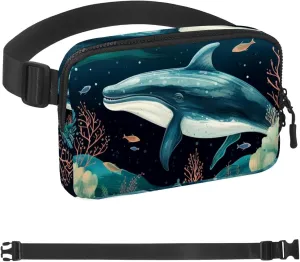 Ocean Whales-961 Crossbody Fanny Pack for Men&Women,Belt Bag for Travel Casual Walking Running Hiking Cycling