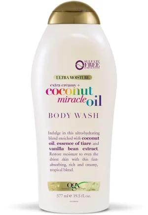 OGX Extra Creamy   Coconut Miracle Oil Body Products (Body Wash, 19.5 oz Pack of 4)
