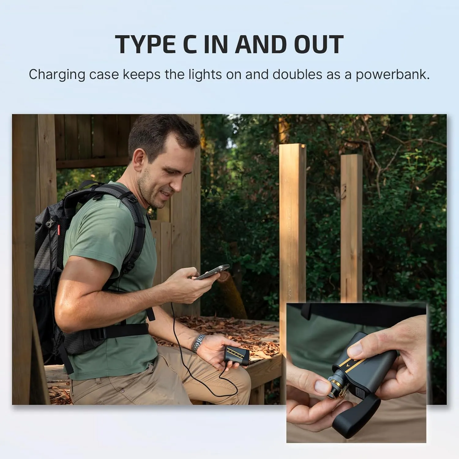 OLIGHT Baton4 Premium Edition EDC Flashlight 1300 Lumens with Type-C Charging Case, Powered by Rechargeable Battery, Small LED Light IPX8 Waterproof for Camping (Fighter Pilot)