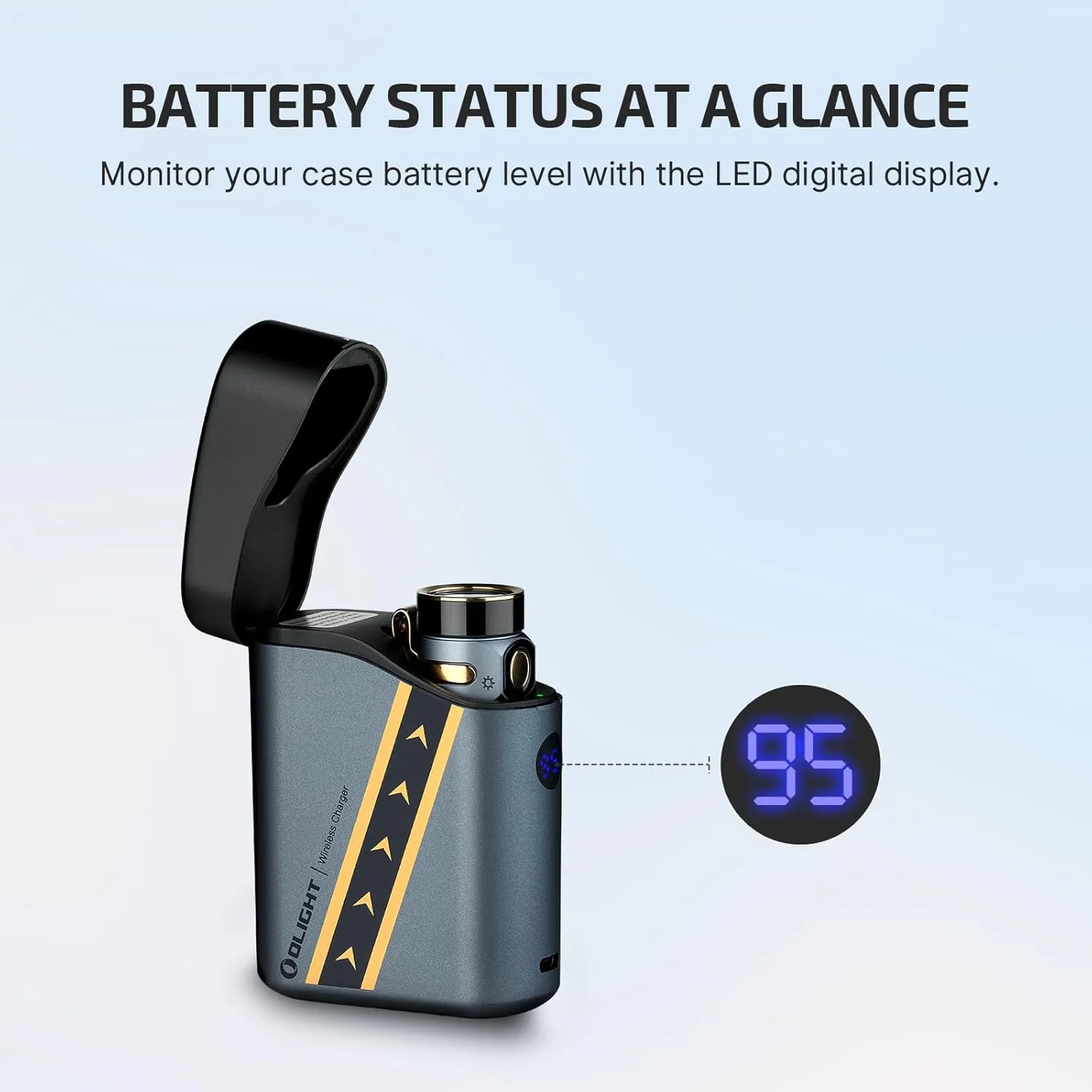 OLIGHT Baton4 Premium Edition EDC Flashlight 1300 Lumens with Type-C Charging Case, Powered by Rechargeable Battery, Small LED Light IPX8 Waterproof for Camping (Fighter Pilot)