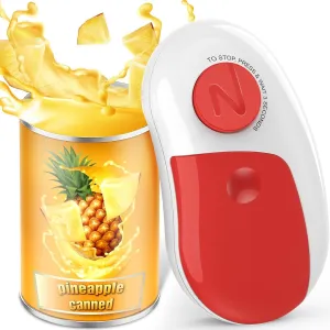 One Touch Battery Operated Electric Can Opener Fits All Size Can With Smooth Edge, Hands Free Electric Can Openers for Kitchen, Kitchen Gadgets Automatic Can Opener for Seniors, Arthritis and Chef