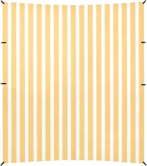Orange and White Stripes Beach Tent & Canopy UPF50  Protection Water-Resistant Portable Sun Shelter with Sand Shovel, Sandbags for Camping, Fishing, Backyard Fun