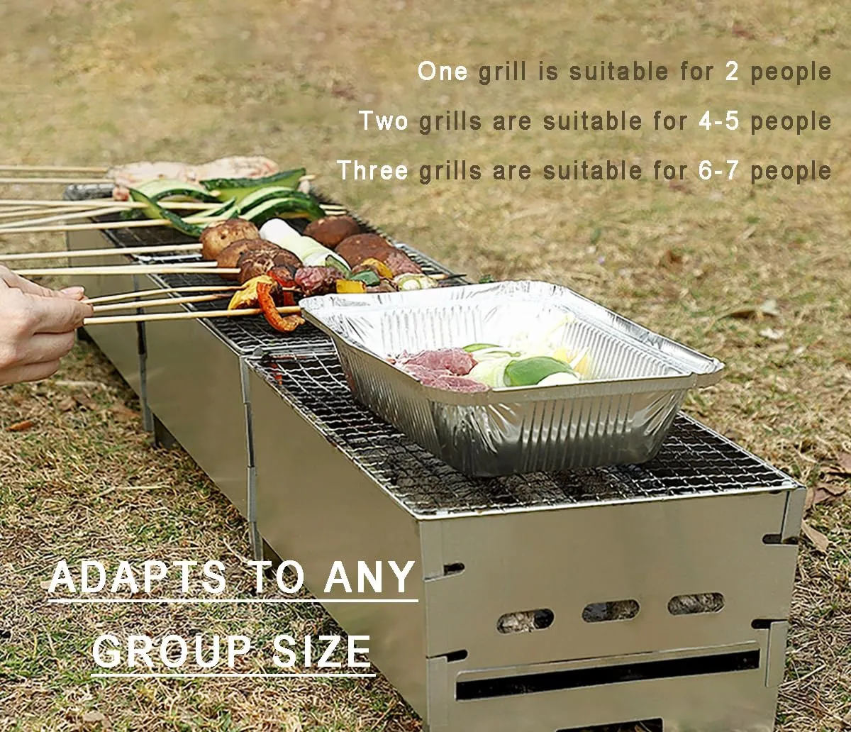 ortable Charcoal Grill - Compact and Lightweight BBQ Grill, Easy Assembly, Ideal for Camping, Tailgating, and Outdoor Cooking - Fits 2-4 People