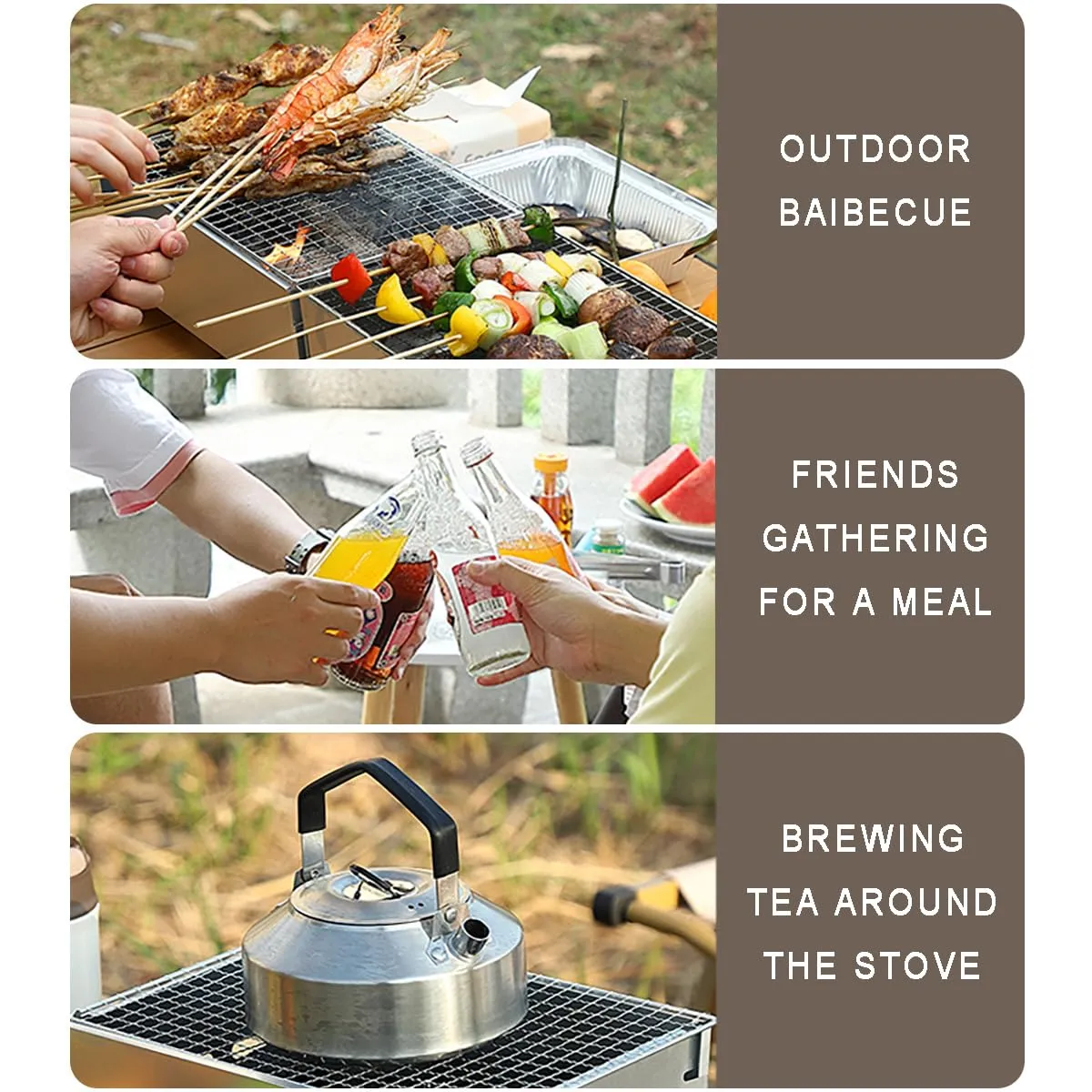 ortable Charcoal Grill - Compact and Lightweight BBQ Grill, Easy Assembly, Ideal for Camping, Tailgating, and Outdoor Cooking - Fits 2-4 People