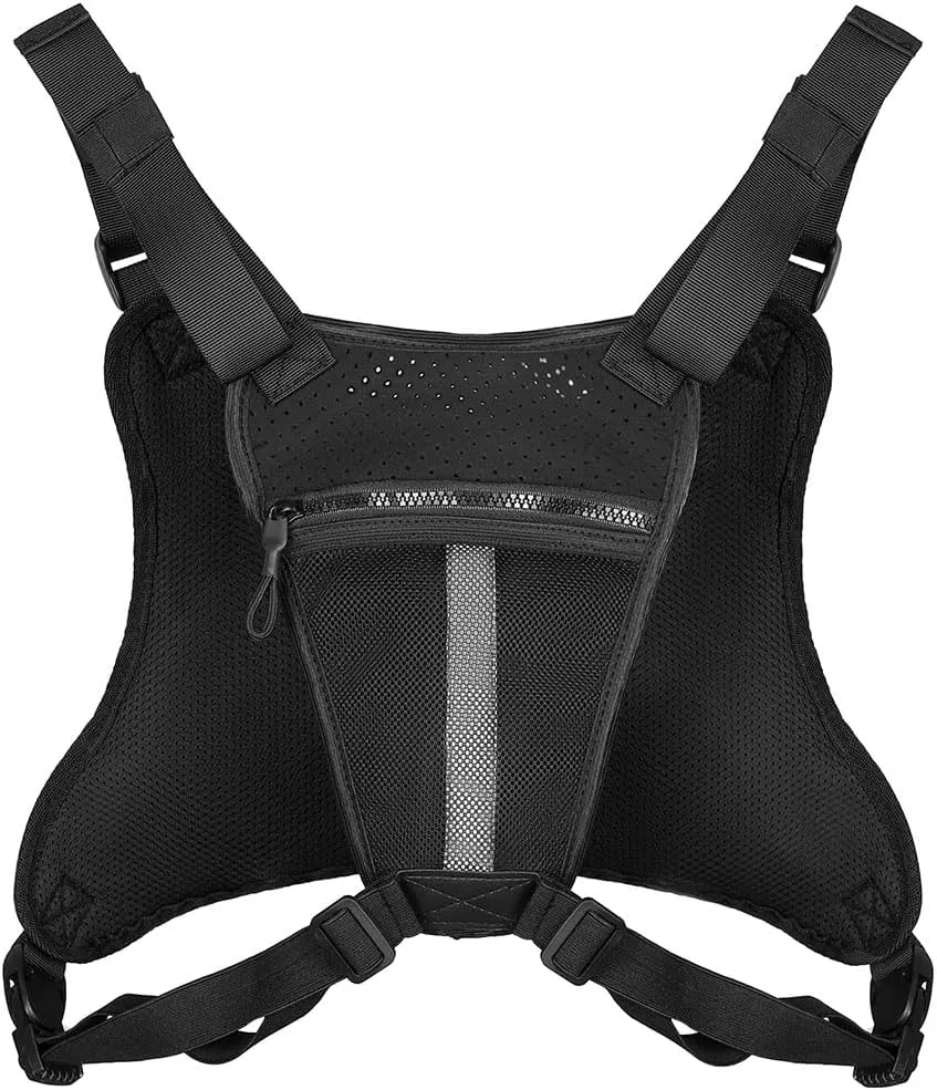 Outdoor Sports Chest Bag for Men and Women, Tactical Vest For Running, Hiking, Cycling, EDC Travel Chest Pack Rig, Water Resistant Lightweight Front Running Vest Bag With Extra Storage