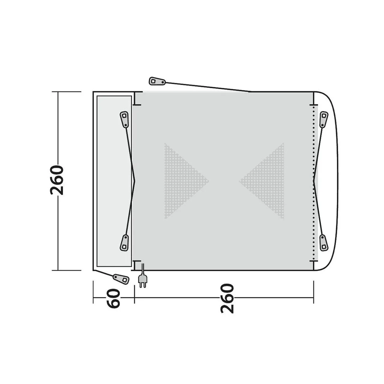 Outwell Milestone Shade Awning 2025 - Grey (A195012)